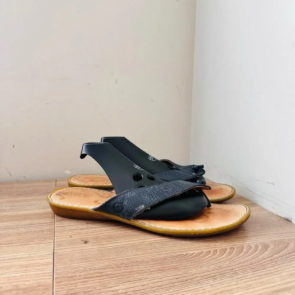Born Veda sandals Black Leather Women’s Size 10